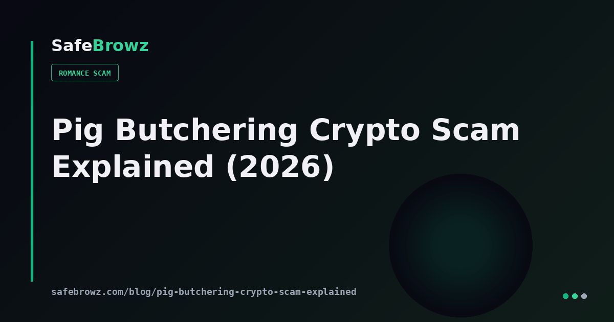 Pig Butchering Crypto Scam Explained (2026) | SafeBrowz