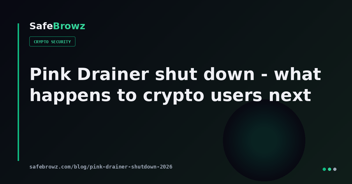 Pink Drainer shutdown 2026: what it means, what comes next, and what to ...